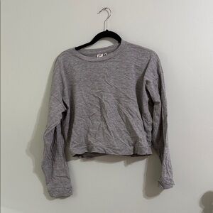 Gray Long Sleeve Top